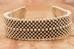 Sterling Silver Bracelet by Navajo Artist Artie Yellowhorse